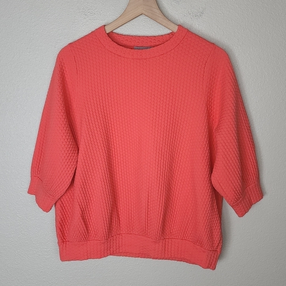COS Coral Crewneck Raised Dot Sweatshirt